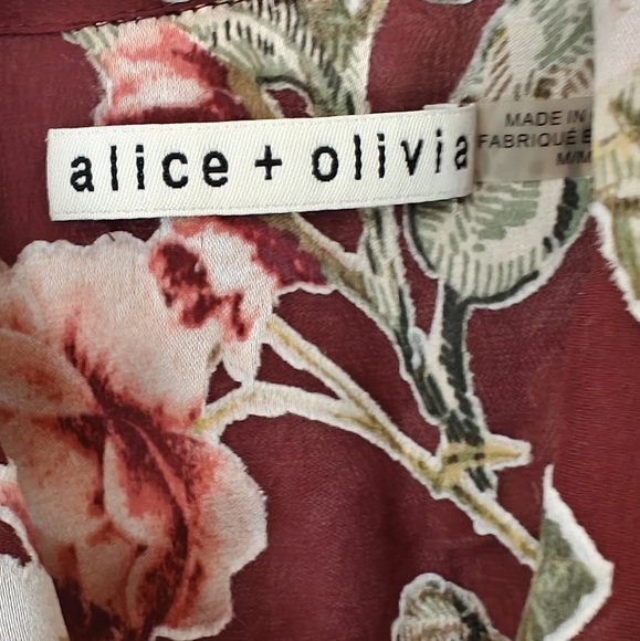 Alice+Oliva Jeannie bow-collar blouse top, size M - Picture 8 of 10